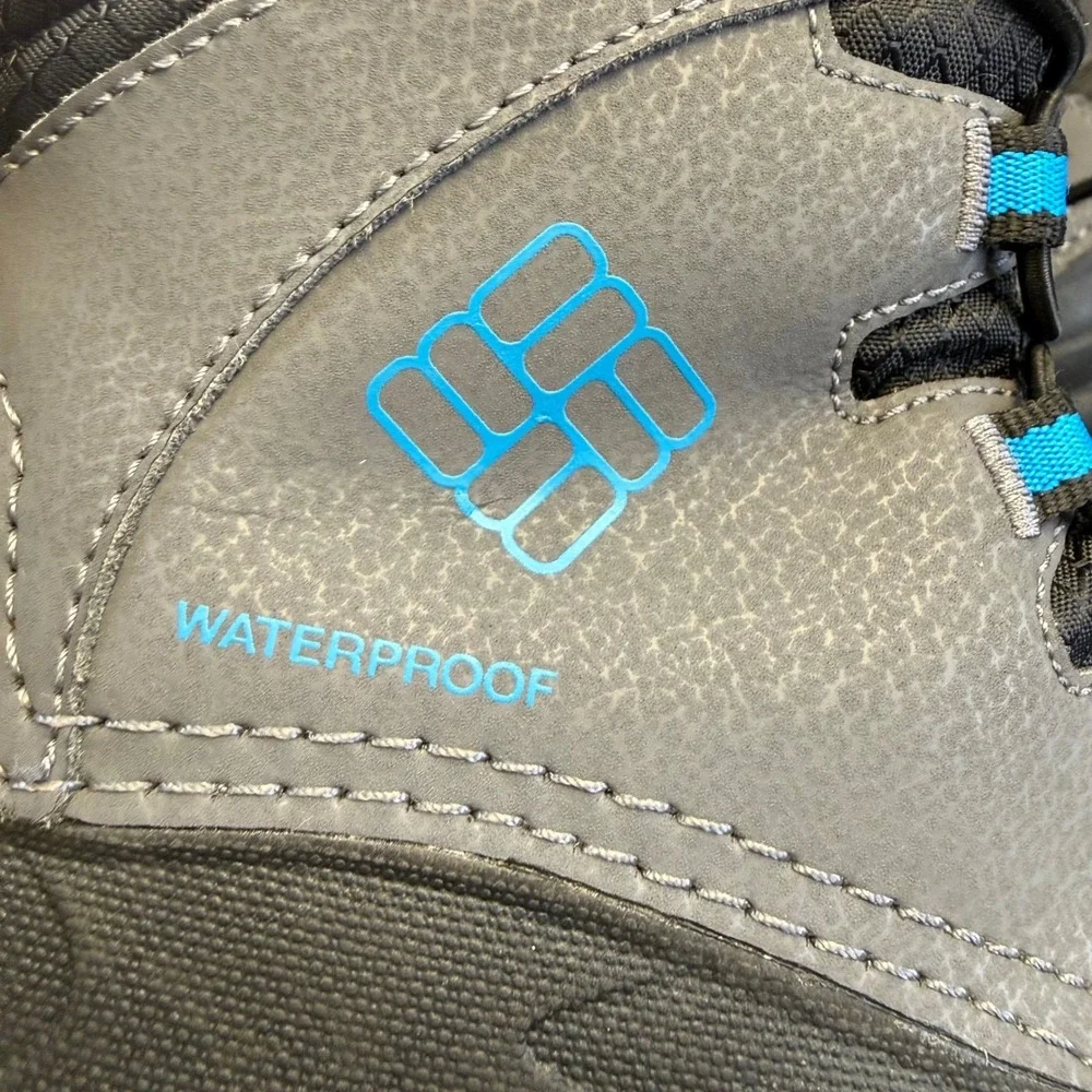 Columbia Kids Bugaboot‎ Plus IV Omni-Heat Waterproof Winter Boots Grey Blue